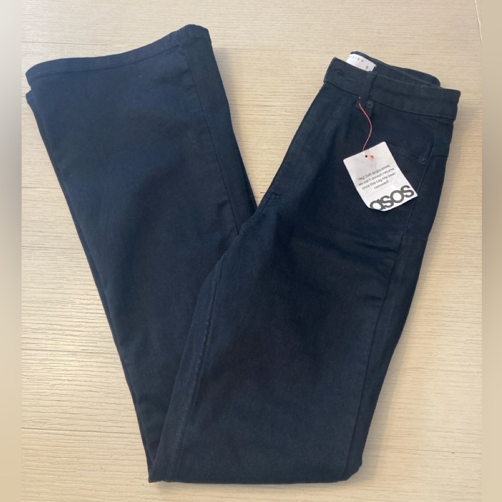 ASOS Women's black Straight Leg pants w/ a flare size 24 NWT